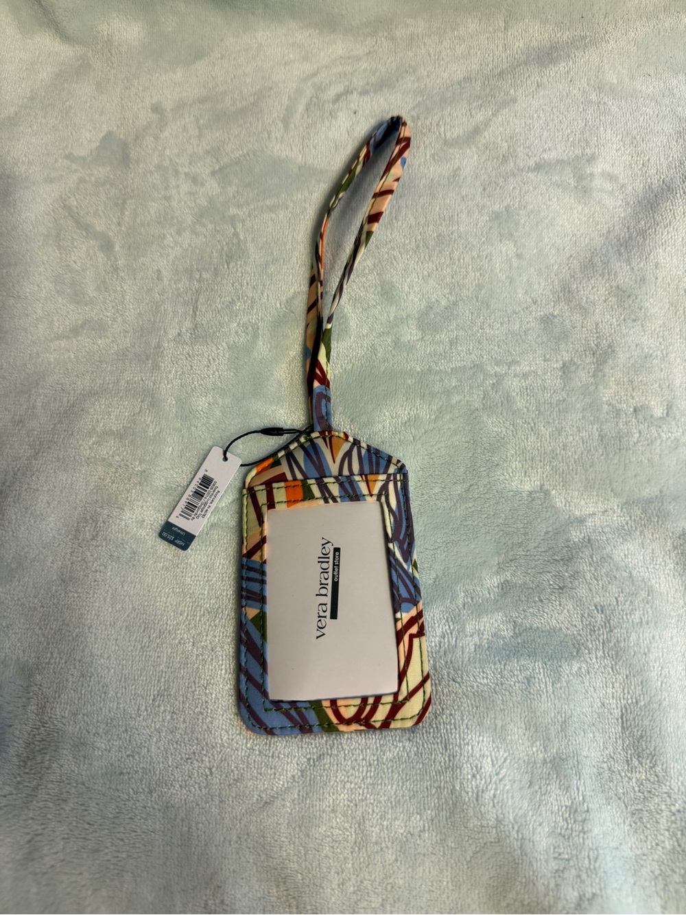 Vera Bradley Multicolor Abstract Strap ID Luggage Tag